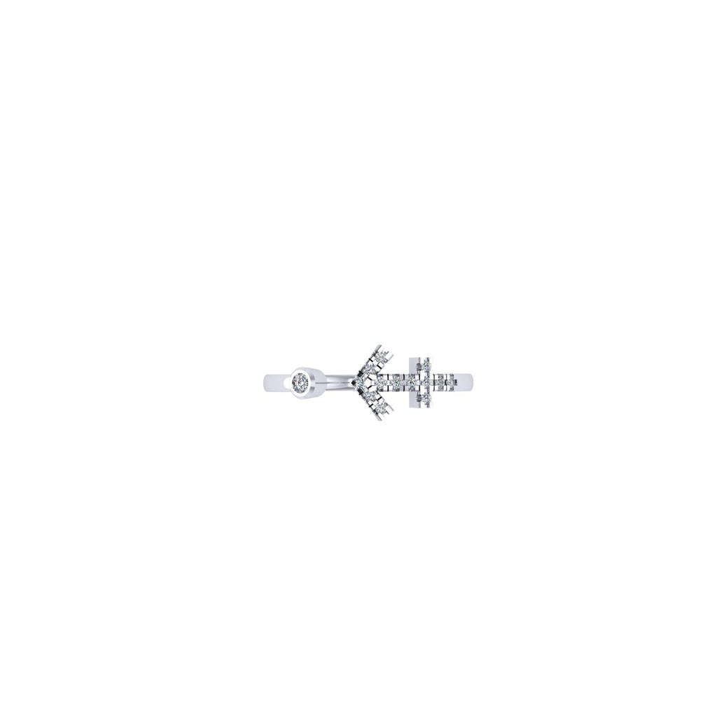 SAGITTARIUS STAR SIGN RING (SF 16974)-Sivana Diamonds