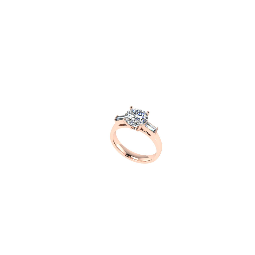 Round Brilliant Cut Diamond Solitaire Engagement Ring (SF 8225) (HEJ)-Sivana Diamonds