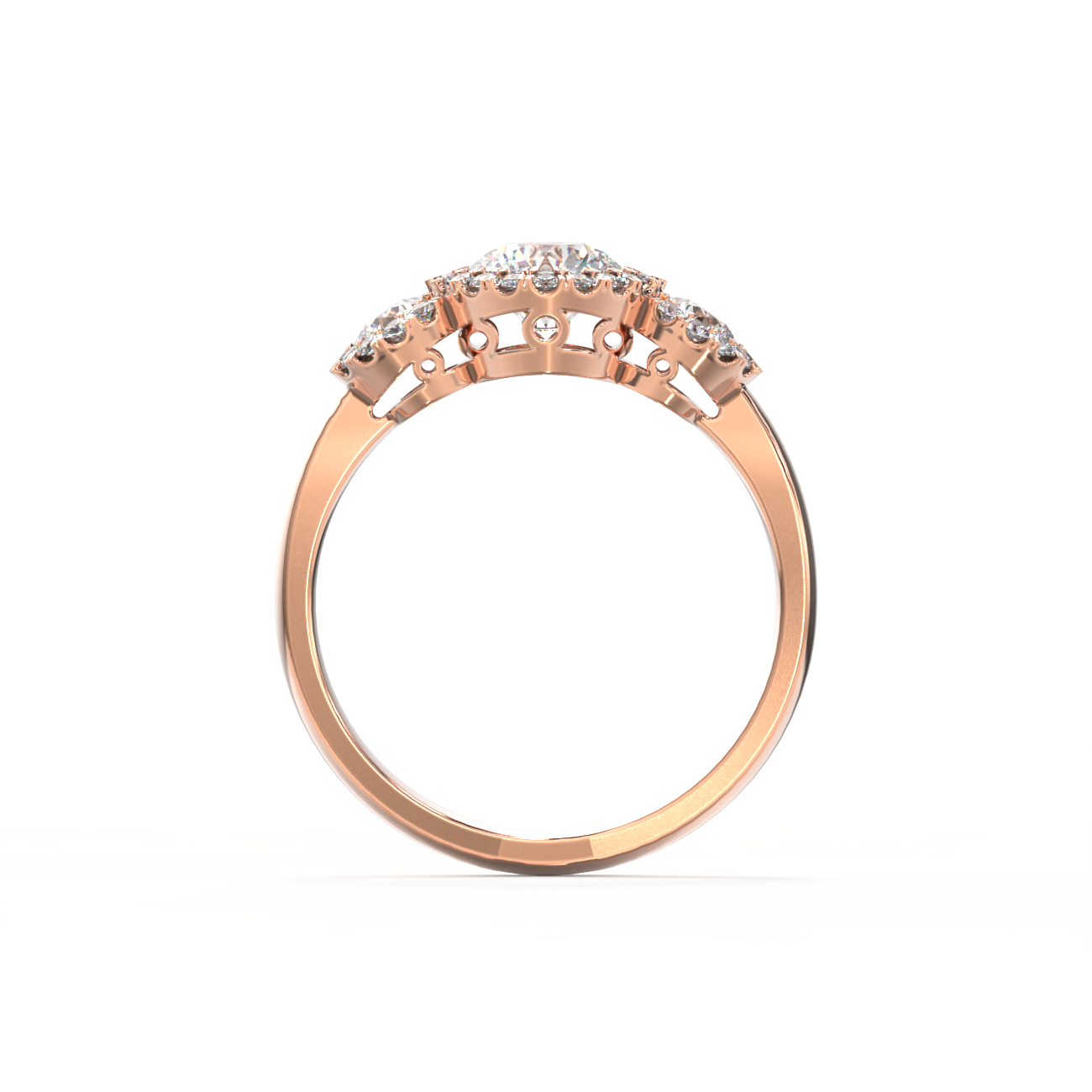Delicate Cluster Diamond Engagement Dress Ring-Sivana Diamonds