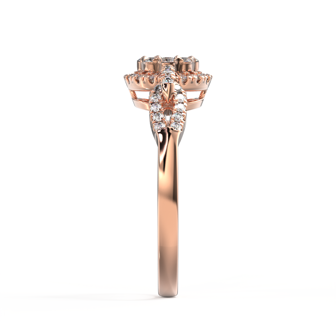 Fantasy Diamond Cluster Engagement Ring-Sivana Diamonds