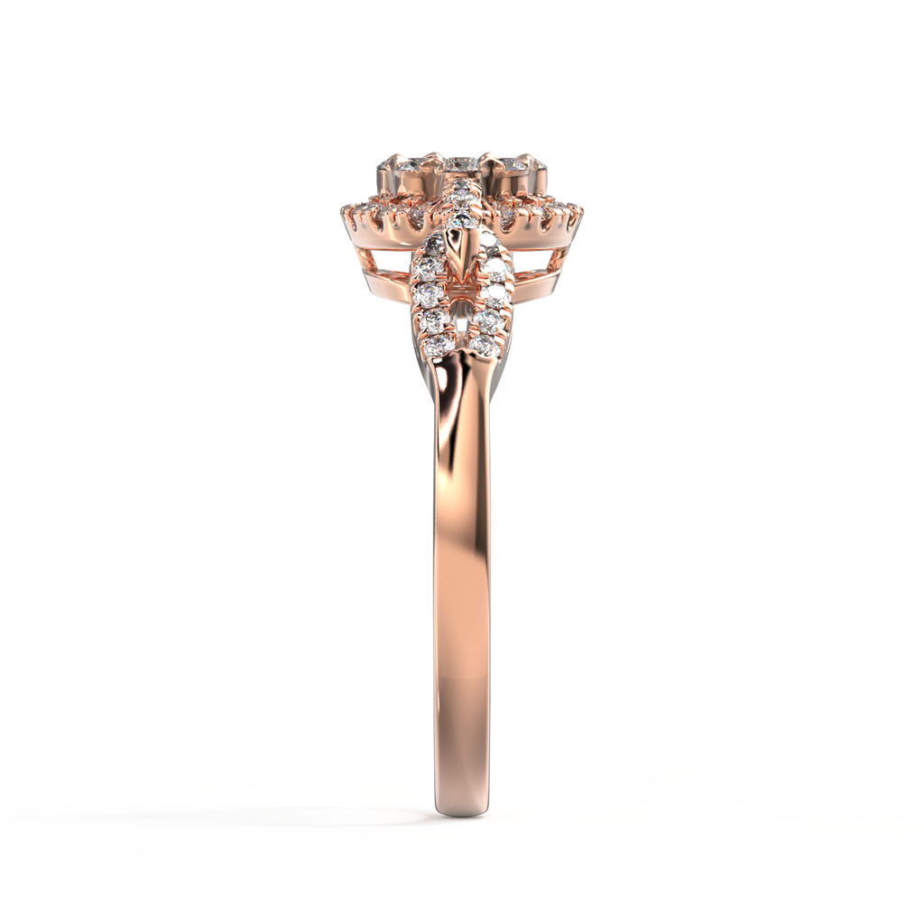 Fantasy Diamond Cluster Engagement Ring-Sivana Diamonds