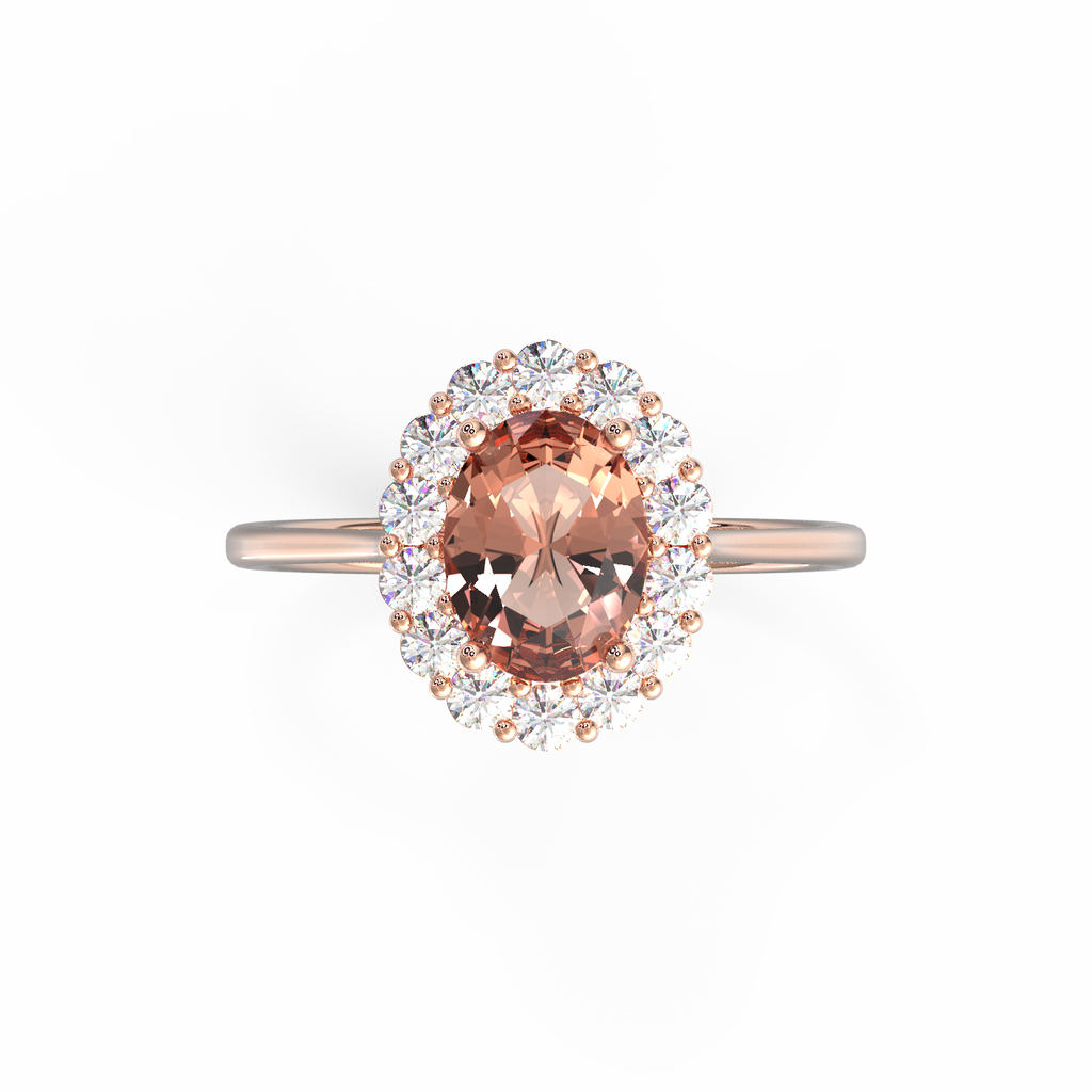 Oval Halo Dress Ring-Sivana Diamonds