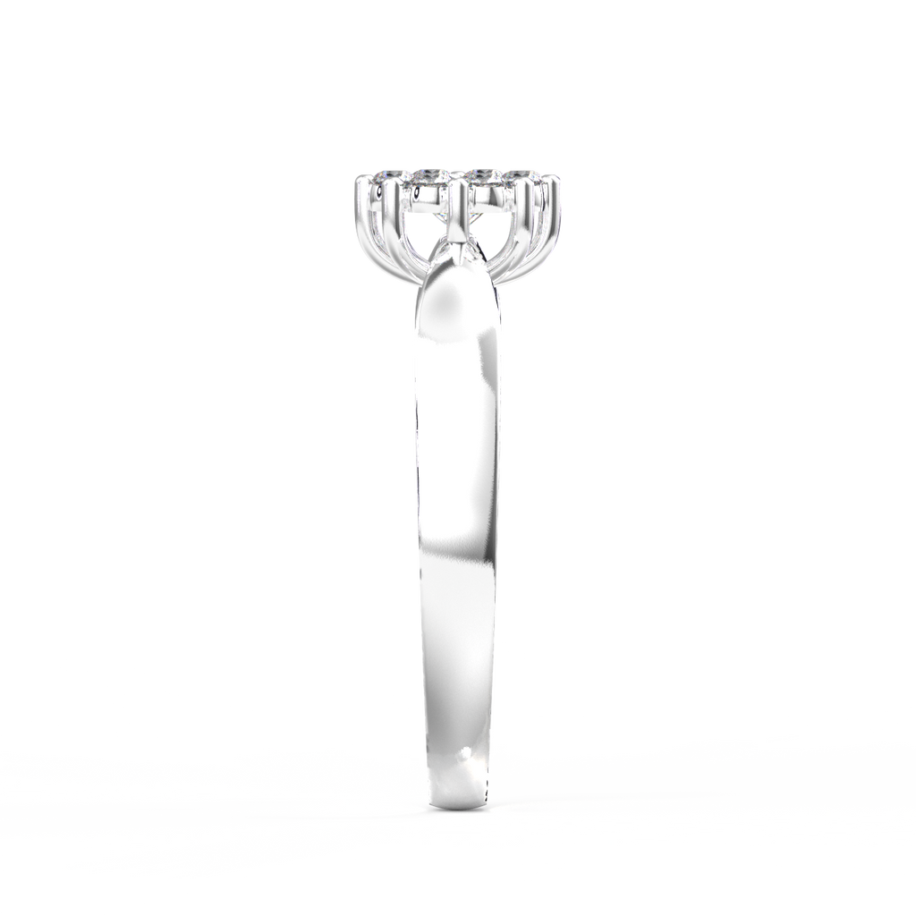Cluster Diamond Engagement Ring-Sivana Diamonds