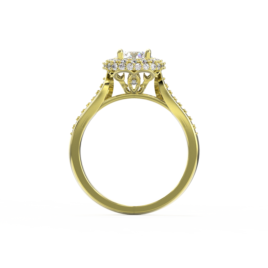 HALO DIAMOND ENAGEMENT RING-Sivana Diamonds