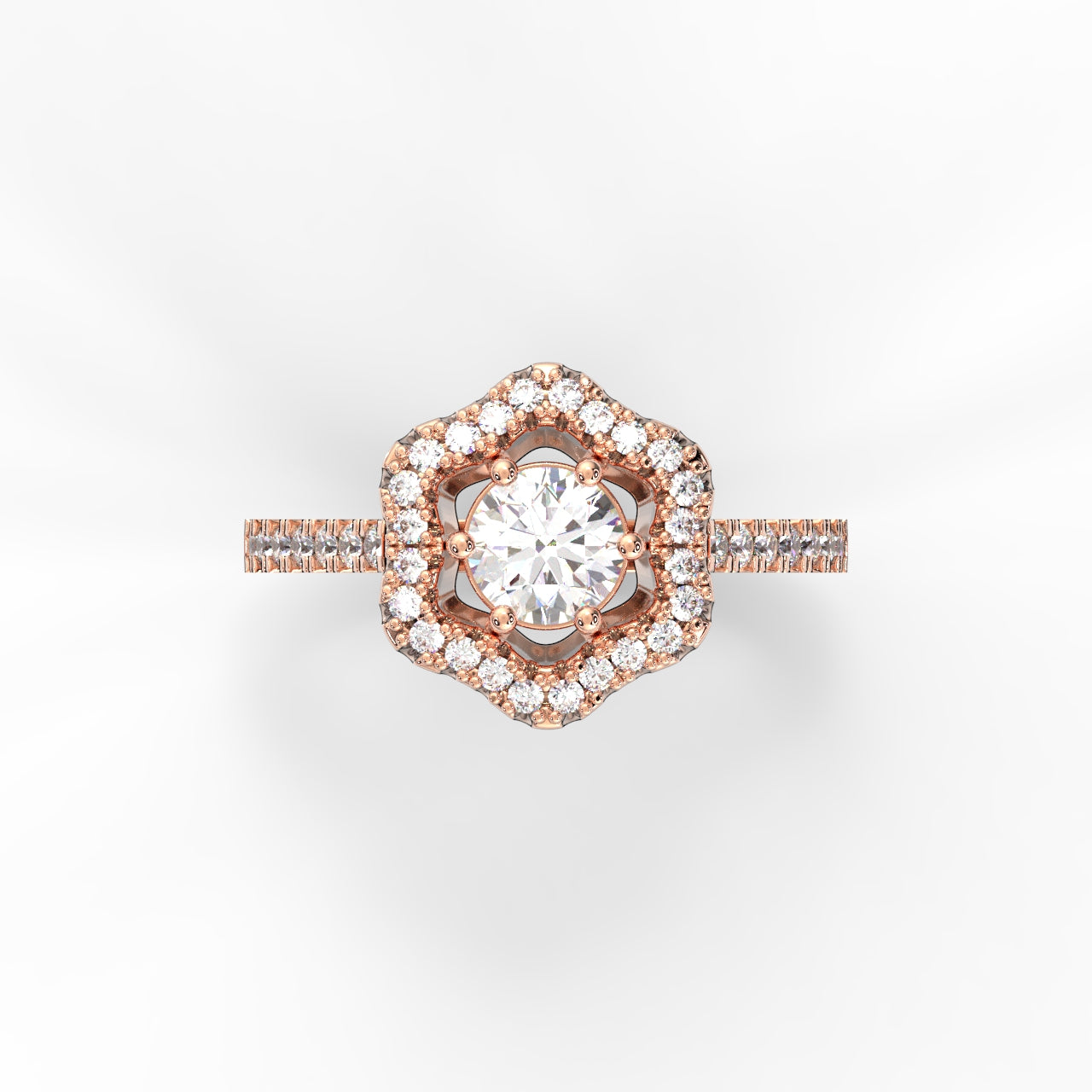 Flora Diamond Engagement Ring-Sivana Diamonds