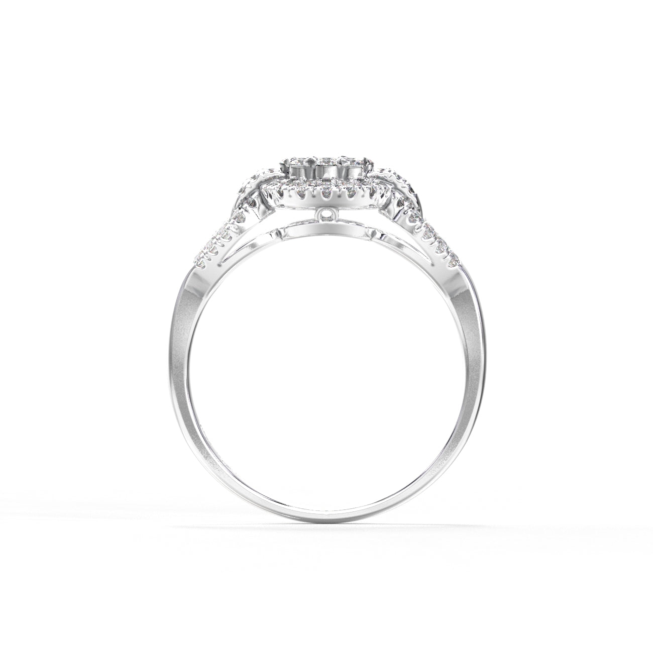 Vintage Fantasy Diamond Cluster Engagement Ring