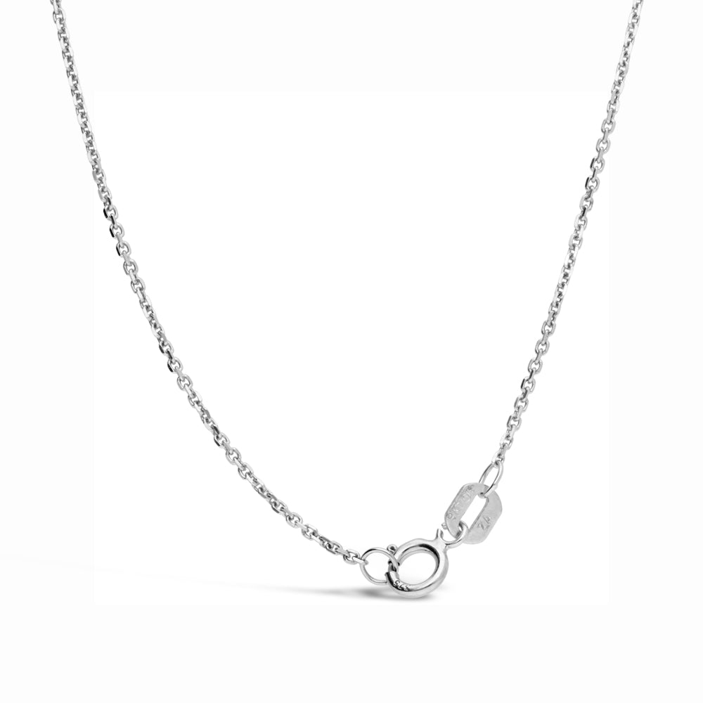 18ct White Gold Anchor Chain (50cm)-Sivana Diamonds