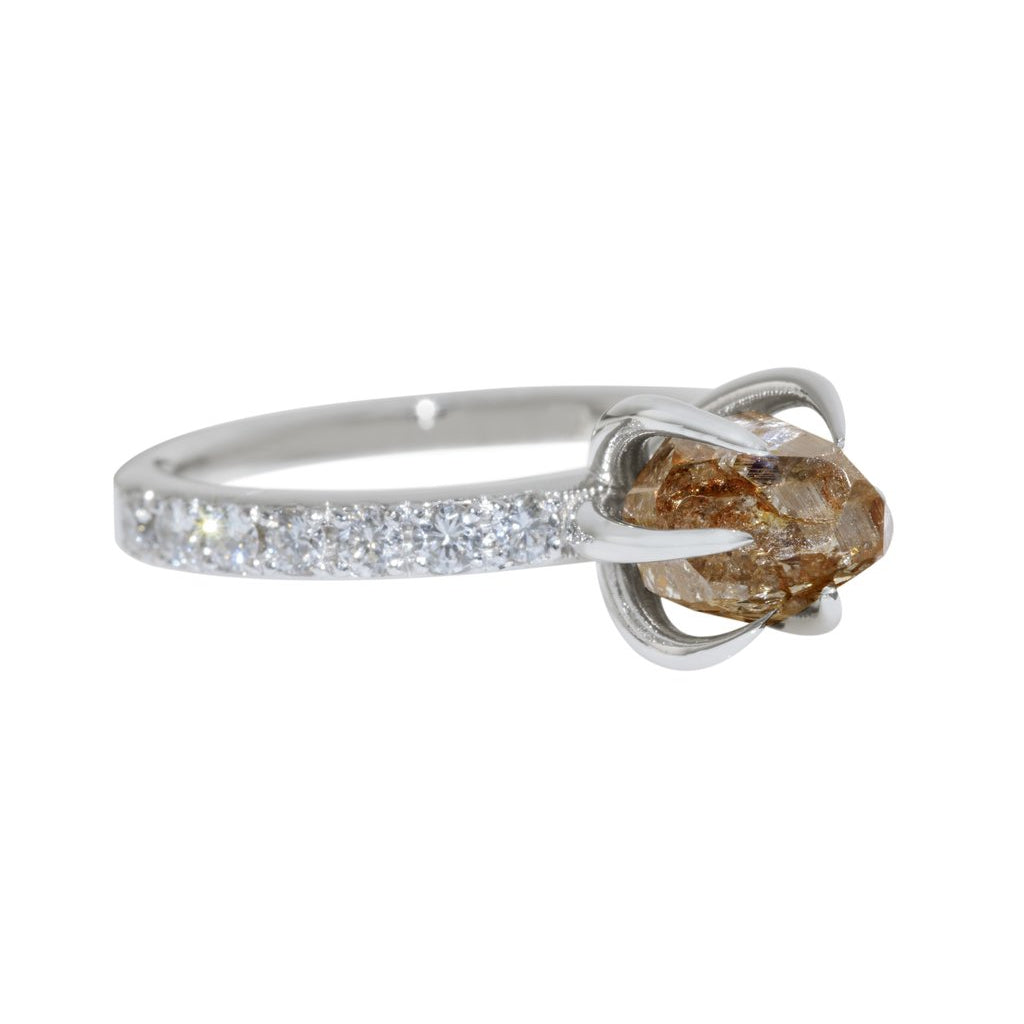 White Gold Six Claw Ring-Sivana Diamonds