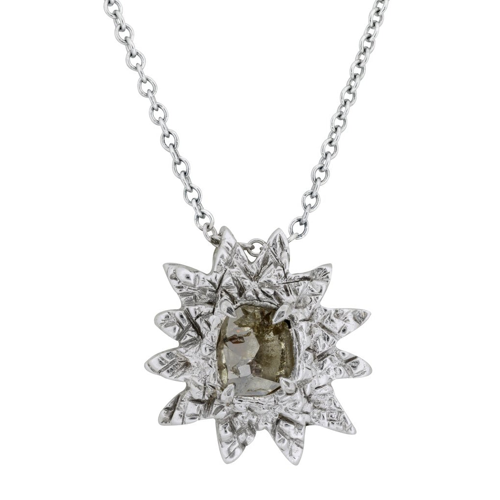 White Gold Star Pendant-Sivana Diamonds