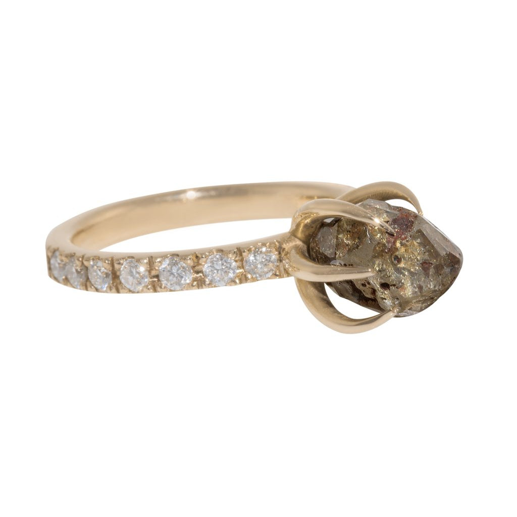 Rose Gold Pave Ring-Sivana Diamonds
