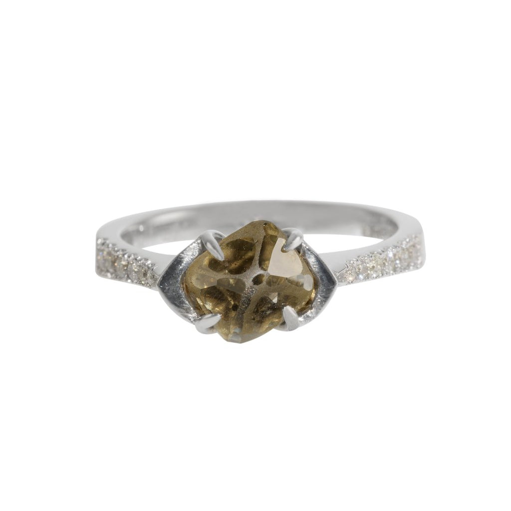 White Gold Four Claw Ring-Sivana Diamonds