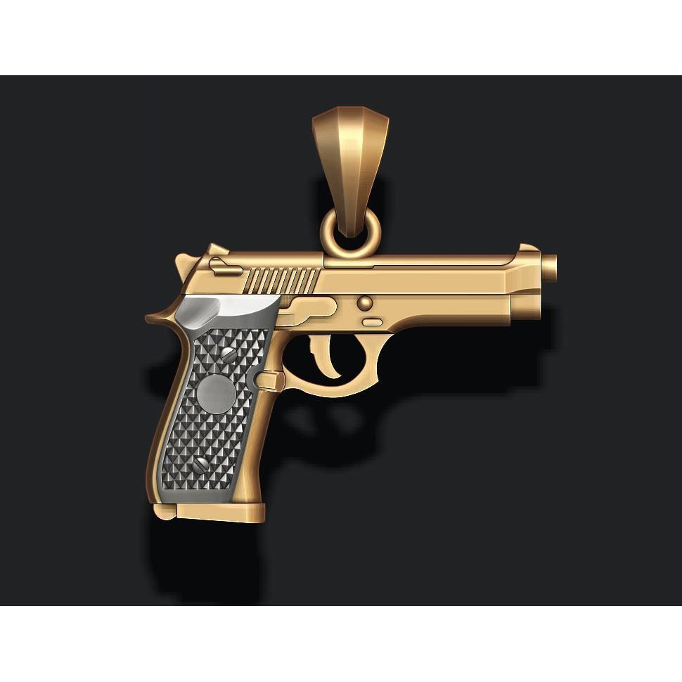 Otzar Gold Gun Pendant-Sivana Diamonds