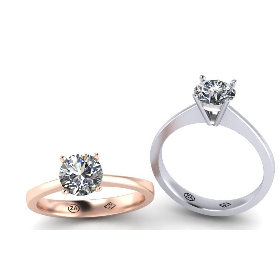 CLASSIC FOUR CLAW SOLATAIR DIAMOND RING-Sivana Diamonds