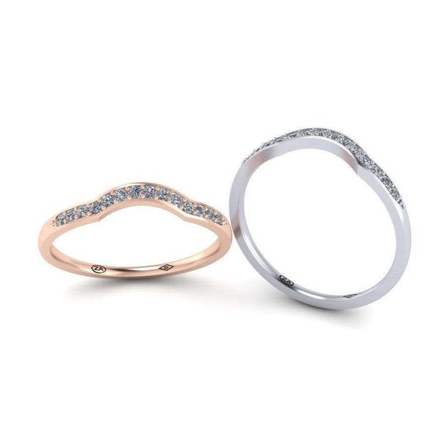 Curved Half Eternity Ring-Sivana Diamonds