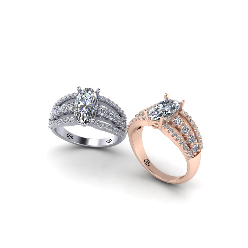 Oval Engagement Ring (HEJ)(SF 16540)-Sivana Diamonds