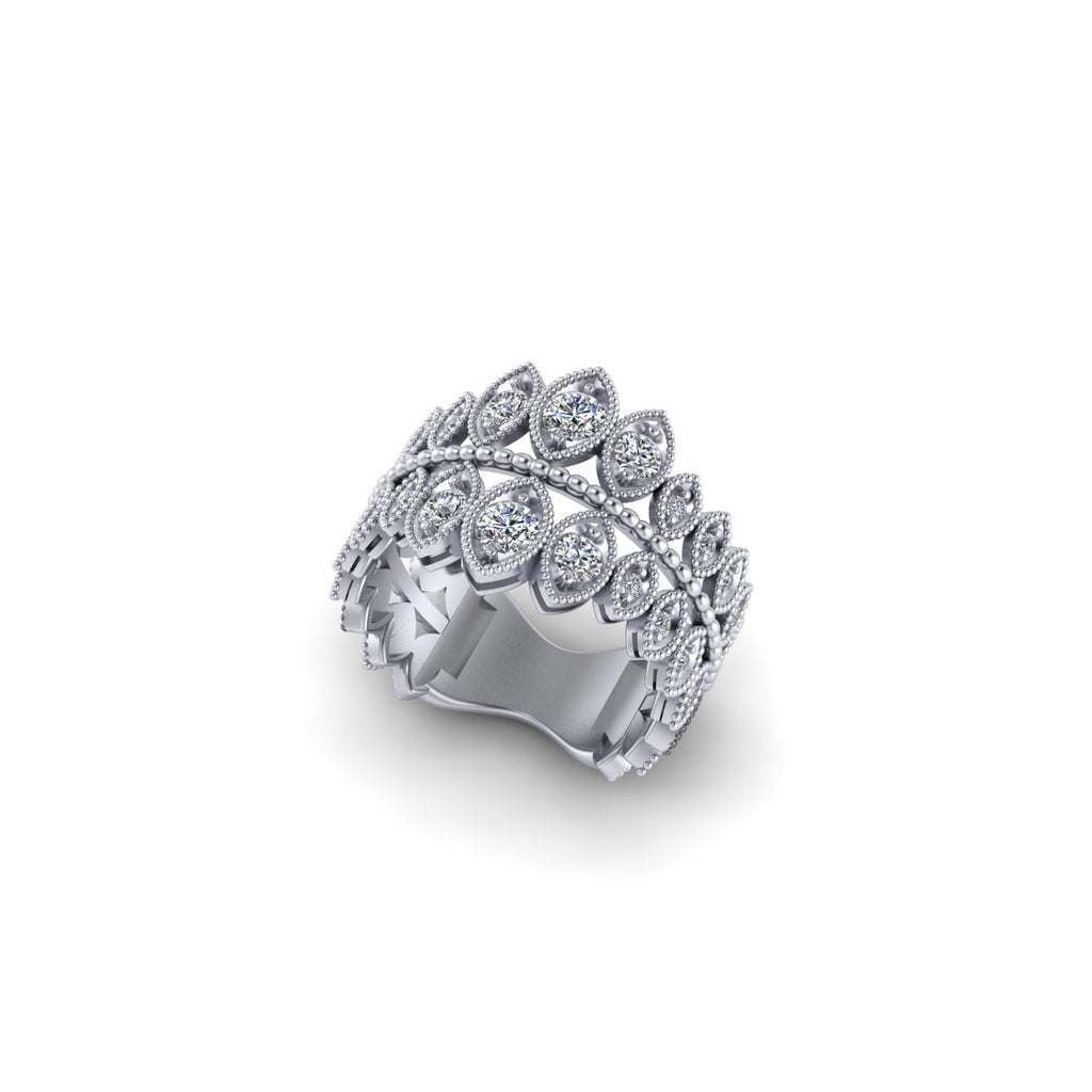 Tear Drop Inspired dress Ring (HEJ) (SF 16550)-Sivana Diamonds