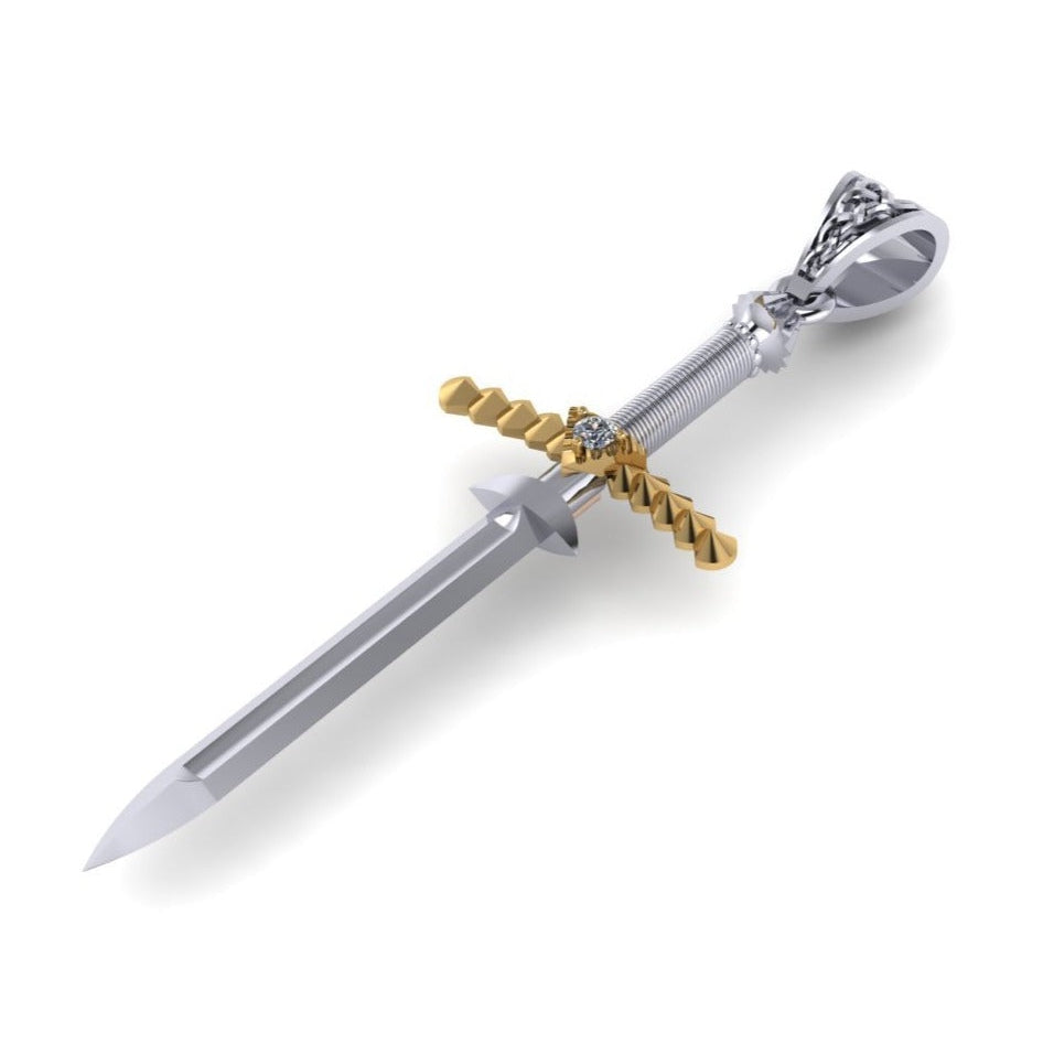Otzar Diamond Sword Pendant-Sivana Diamonds